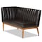 Baxton Studio Daymond Mid-Century Dark Brown Faux Leather and Walnut Brown Finished Wood 3-PC Dining Nook Set 186-11349-9305-Zoro - alternate 10